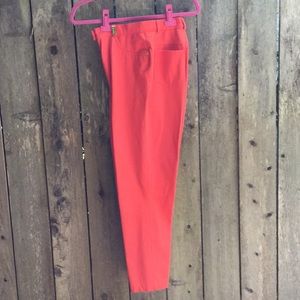 St. John Red Orange Mom Jean Hi Waist Pants 4 🍑